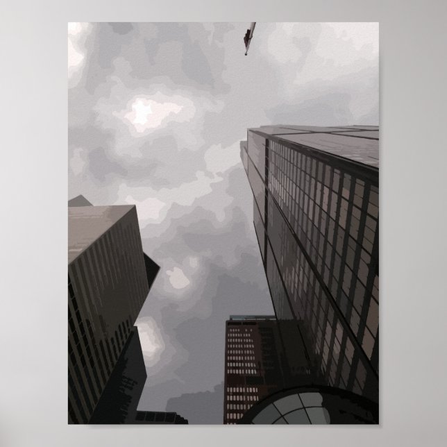 Tower in the city. poster (Front)