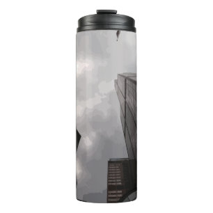 Tower in the city. thermal tumbler