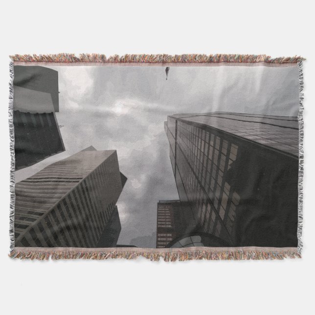 Tower in the city. throw blanket (Front)
