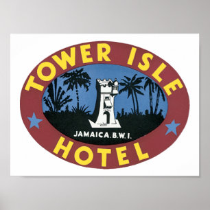 Tower Isle Hotel, Jamaice BWI Poster
