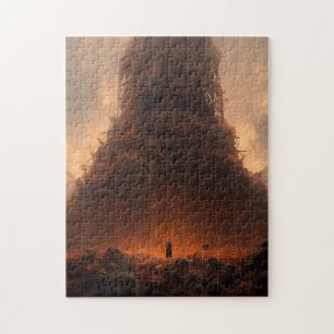 Tower Made Of Bones Dark Fantasy Art Jigsaw Puzzle