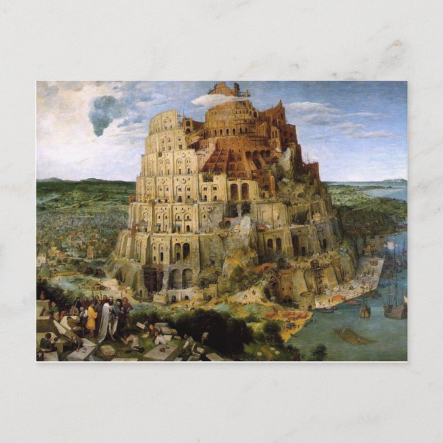 Tower of Babel by Brueghel Postcard (Front)