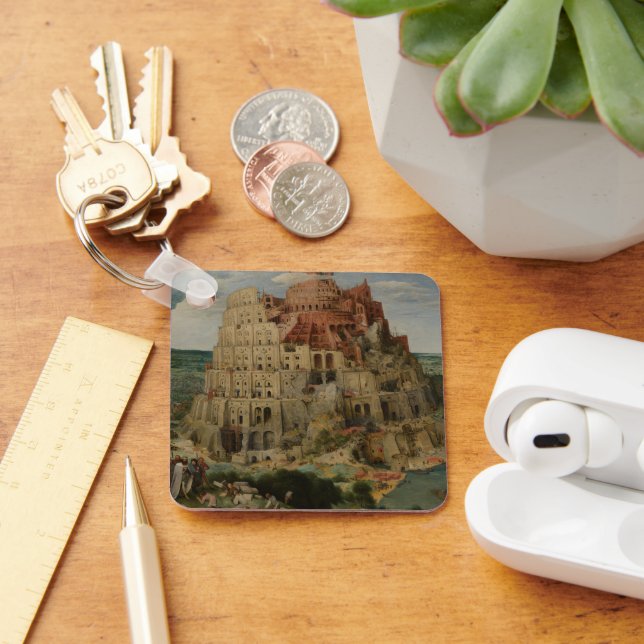 Tower of Babel by Peter Bruegel the Elder Key Ring (Desk)