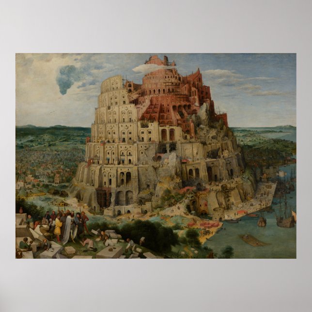 Tower of Babel by Pieter Bruegel the Elder Poster (Front)