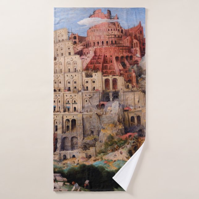 Tower of Babel, Pieter Bruegel the Elder, 1563 Bath Towel (Bath Towel)
