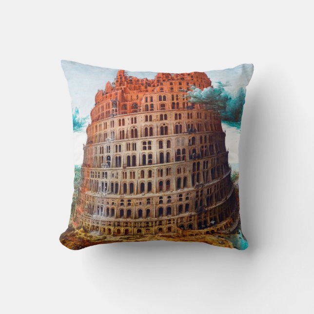 Tower of Babel, Pieter Bruegel the Elder Cushion (Front)