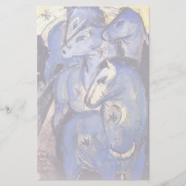 Tower Of Blue Horses By Marc Franz Stationery (Front)