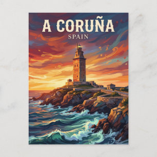Tower of Hercules Spain Postcard