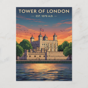 Tower of London at sunset Postcard