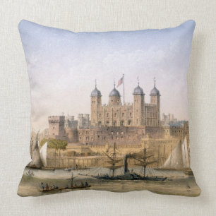 Tower of London, c.1862 (colour litho) Cushion