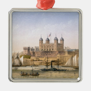 Tower of London, c.1862 (colour litho) Metal Tree Decoration