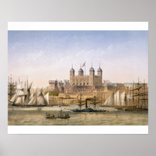 Tower of London, c.1862 (colour litho) Poster (Front)