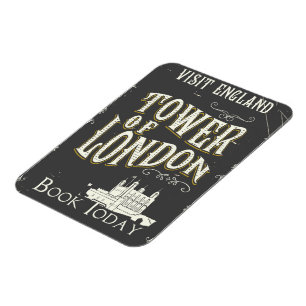 Tower of london England vintage poster Magnet