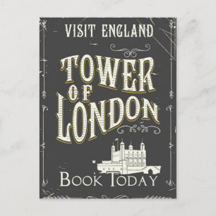 Tower of london England vintage poster Postcard