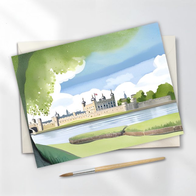 Tower of London | UK Watercolor Landscape Postcard (Creator Uploaded)