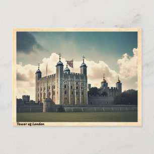 Tower of London Vintage Travel Postcard