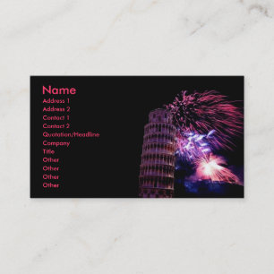 Tower of Pisa Fireworks Profile Card