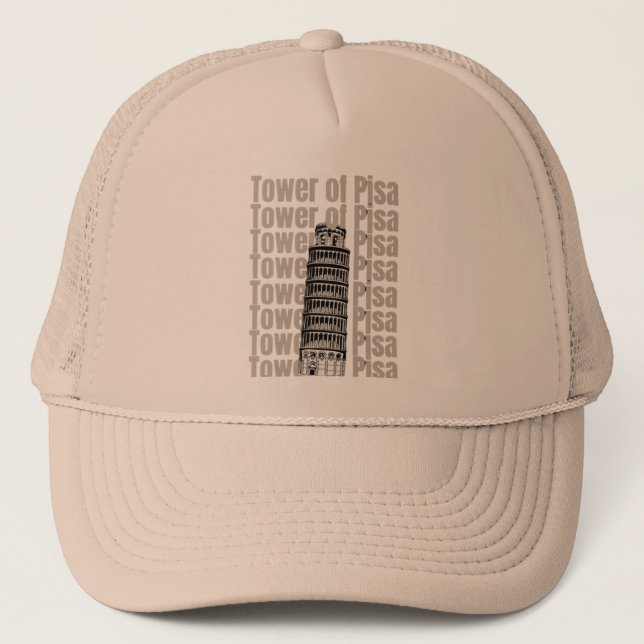 Tower Of Pisa  Trucker Hat (Front)