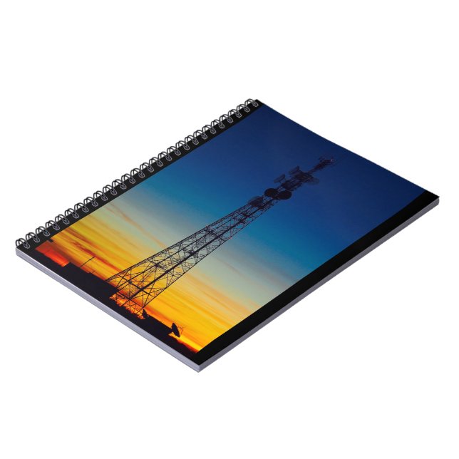 Tower silhouette sunset notebook (Left Side)