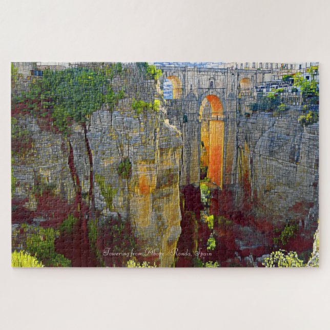 Towering from Above- Ronda, Spain Jigsaw Puzzle (Horizontal)
