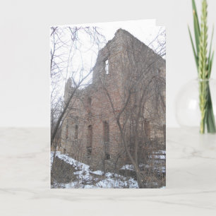 “Towering Oxford Mill Ruins” Christmas Card