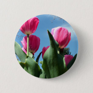 Towering Tulips 6 Cm Round Badge