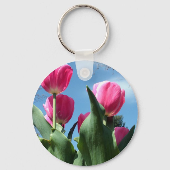 Towering Tulips Key Ring (Front)