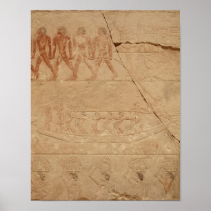Towing a boat, from the Mastaba of Mereruka Poster