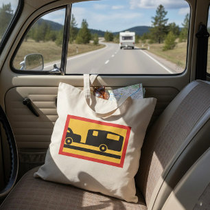 Towing A Caravan Tote Bag