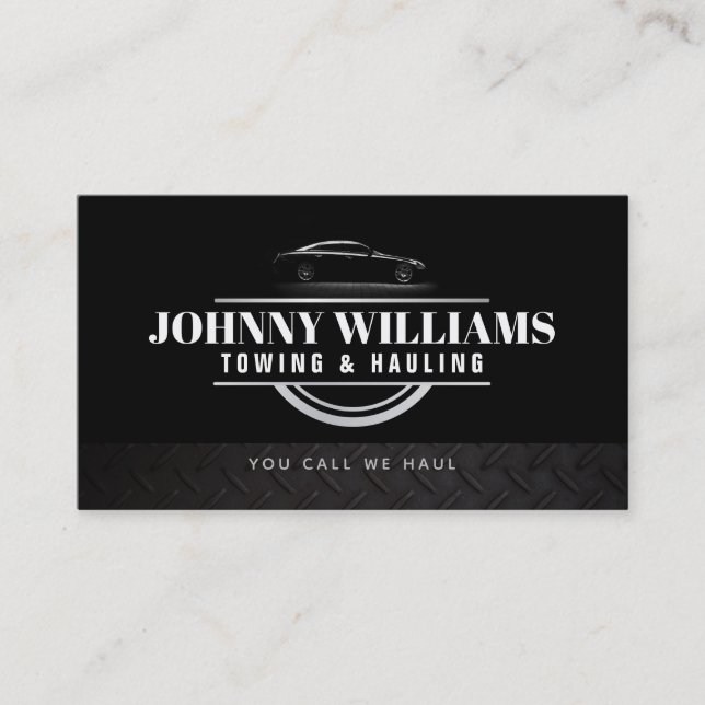 Towing and Hauling Business Cards (Front)