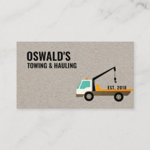 Towing and Hauling Service Business Card