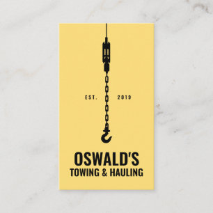 Towing and Hauling Service Business Card