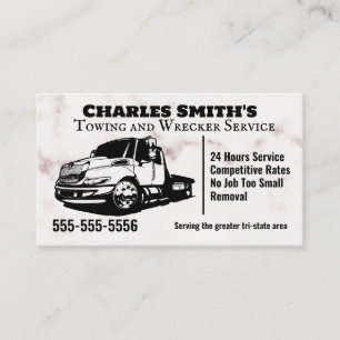 Towing and Wrecker Business Card
