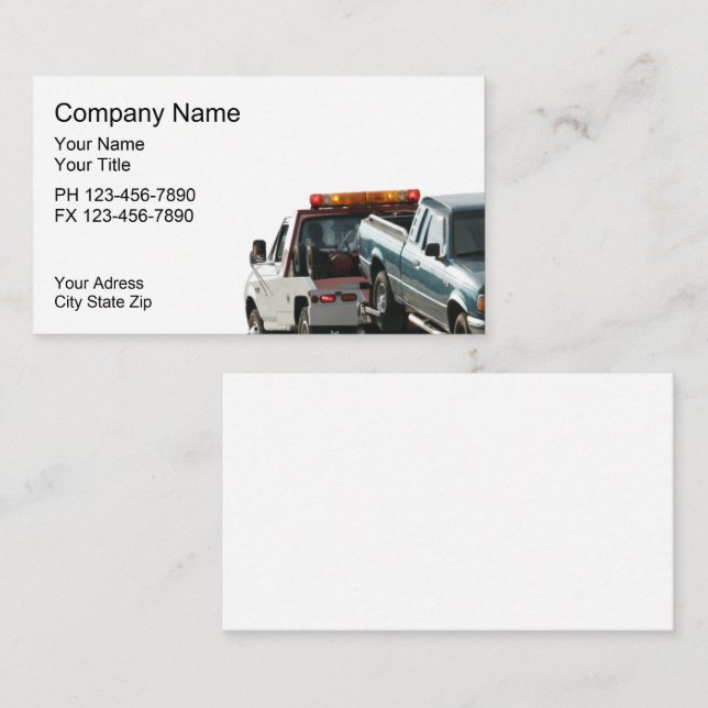 Towing Business Cards (Front/Back)