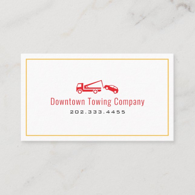 Towing Company Business Card (Front)