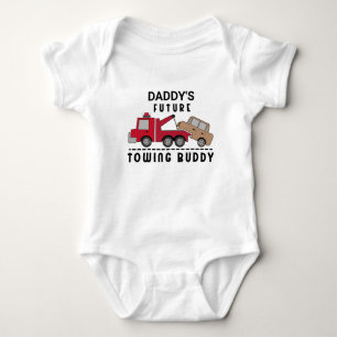 Towing - Daddy's Future Towing Buddy - Tow Truck Baby Bodysuit