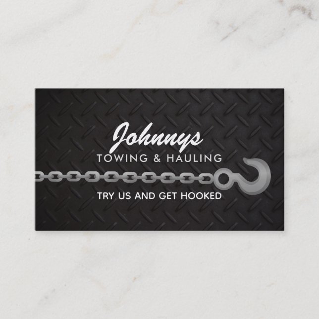Towing Hauling Slogans Business Cards (Front)