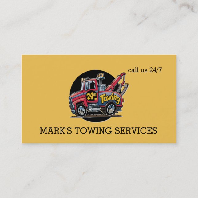 Towing Truck Business Card (Front)