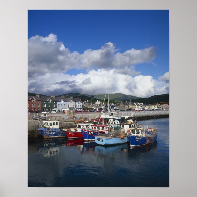 Town and Harbour, Dingle, County Kerry, Poster (Front)