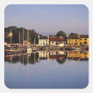 Town and harbour, Kinvarra, County Galway, Square Sticker
