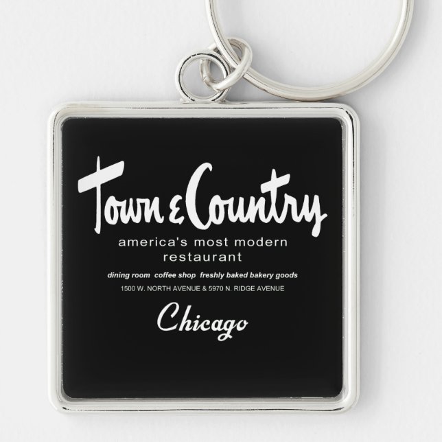 Town & Country Restaurants, Chicago, IL Key Ring (Front)