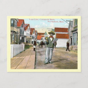 Town Crier Commercial St., Provincetown, Vintage Postcard