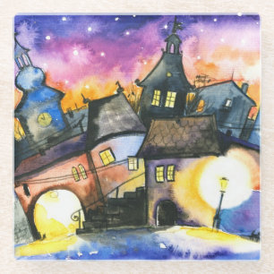 Town Glass Coaster