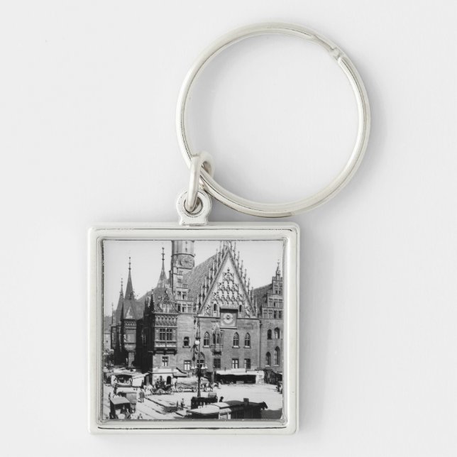 Town Hall, Breslau  Poland, c.1910 Key Ring (Front)
