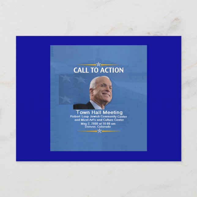 Town Hall Denver CO Postcard (Front)