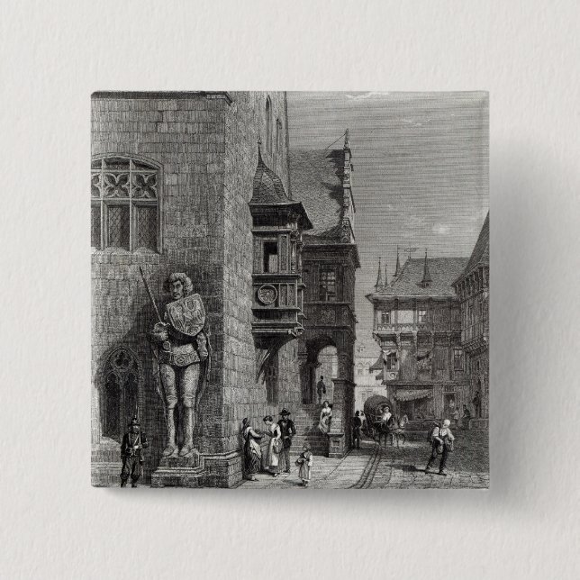 Town Hall, Halberstadt 15 Cm Square Badge (Front)