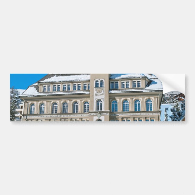 Town Hall in St Moritz Bumper Sticker (Front)