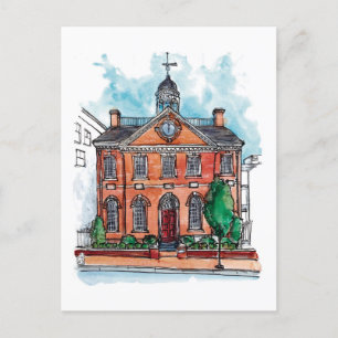 Town Hall, Wilmington Delaware Postcard