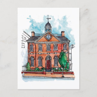 Town Hall, Wilmington Delaware Postcard