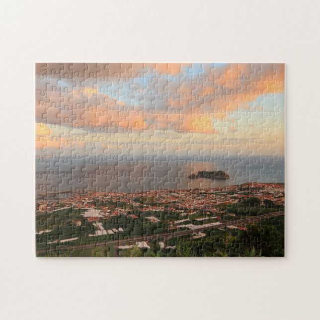 Town in the Azores Jigsaw Puzzle (Horizontal)